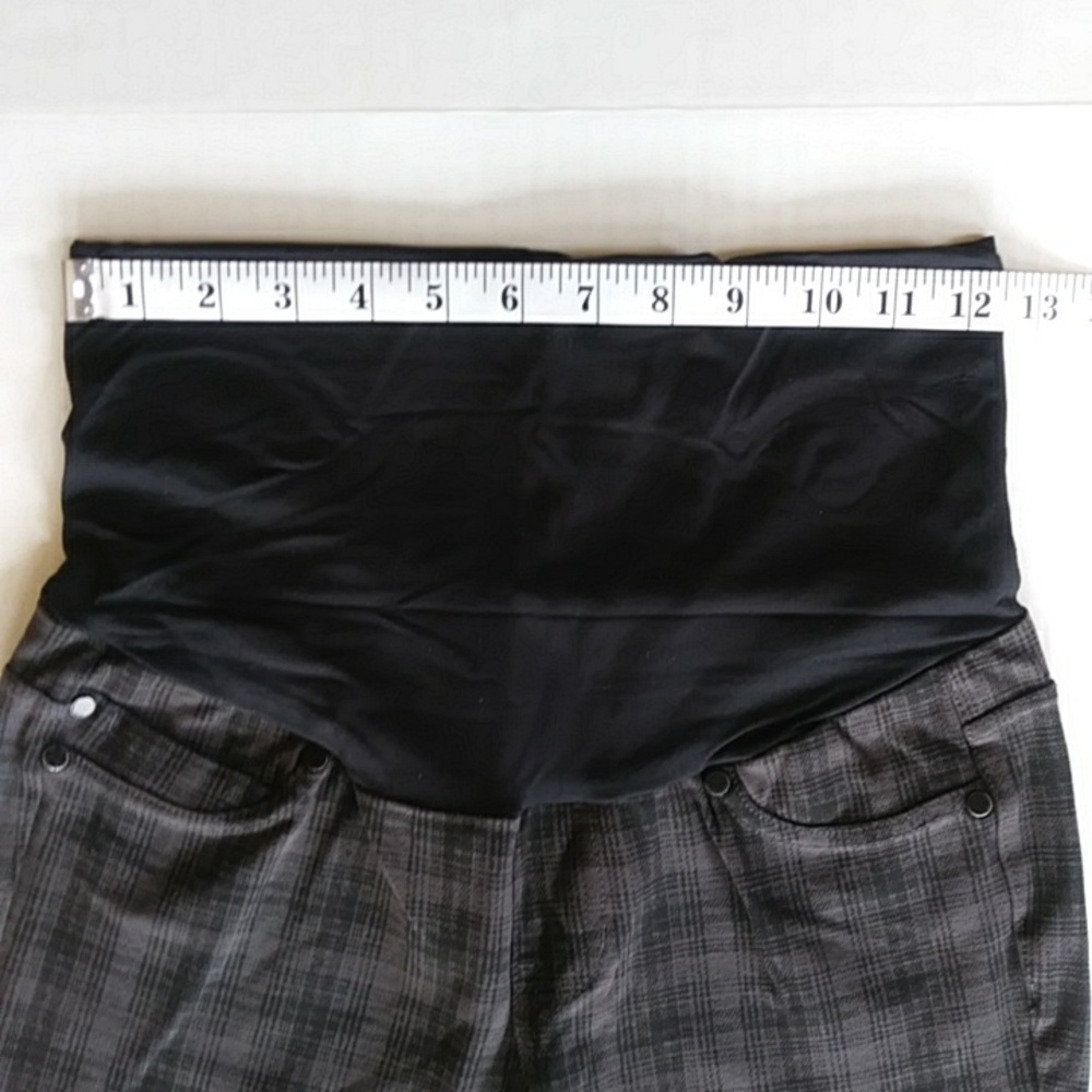 Liverpool Maternity Plaid Stitch Fix Legging 2 / 26 Black Gray - Picture 12 of 15